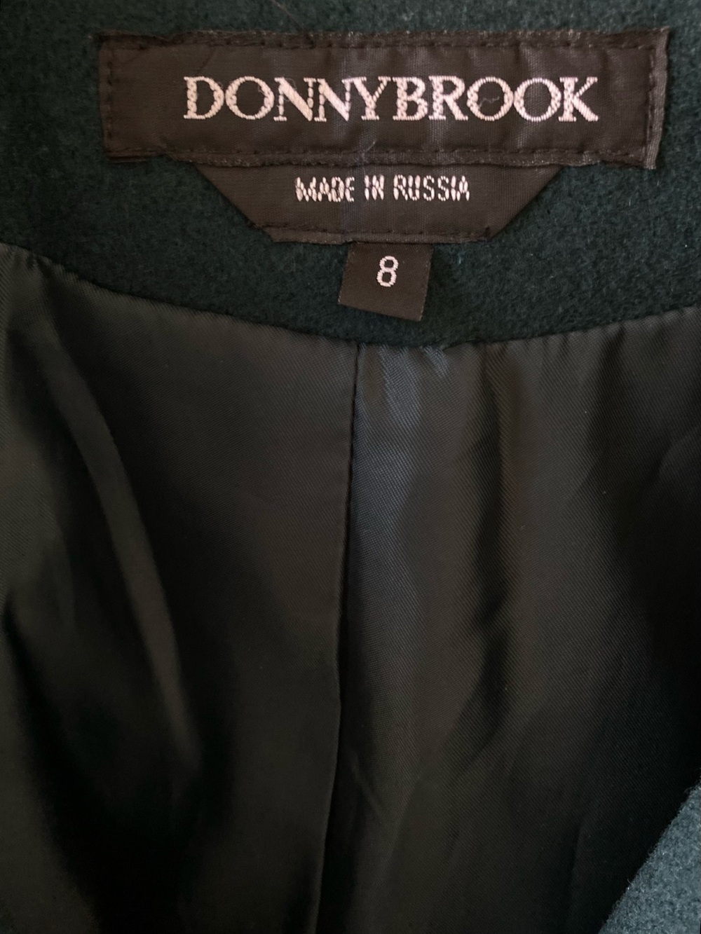 Vintage Donnybrook 100% Wool Teal Rabbit Fur Hooded Long Winter Coat - Picture 8 of 14